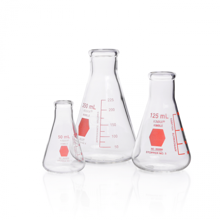 KIMBLE® KIMAX® Coloware Erlenmeyer Flask, Red