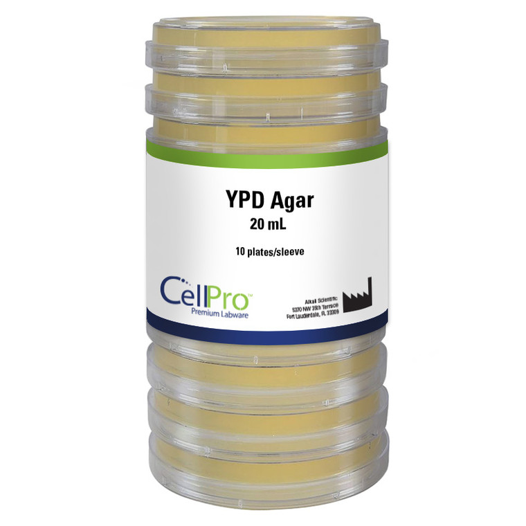 YPD Agar 20mL Plate, 10/Pk
