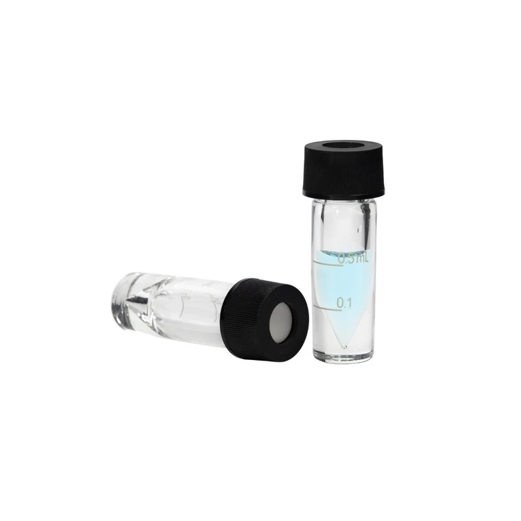 1mL Clear Glass 13x41mm High Recovery Vial with Graduations 13-425 Screw Thread., 24/Pk