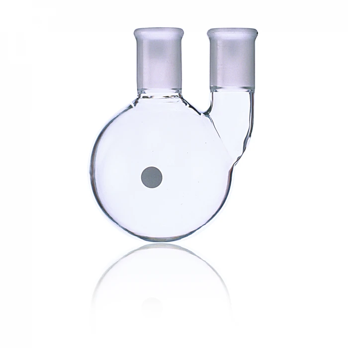 KIMBLE KONTES Two Vertical Neck, Round Bottom, Flasks