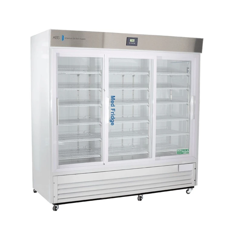 American BioTech Supply™ (PH-ABT-HC-69G) 69 cu. ft. Sliding Glass Door Upright Pharmacy Refrigerator | 2°C - 8°C