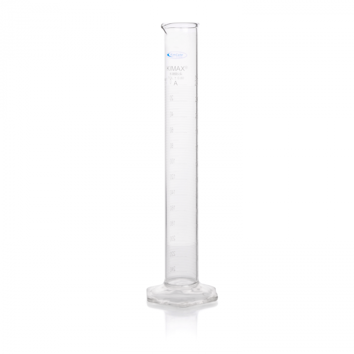 KIMBLE® KimCote® Graduated Cylinders, Class A, TD with Reverse Graduations and Bumper