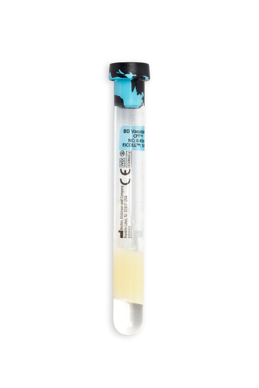BD® 362761 Vacutainer™ CPT™ Mononuclear Cell Preparation Tubes, 16mm x 125mm, 8.0mL Draw Volume, 60/Case