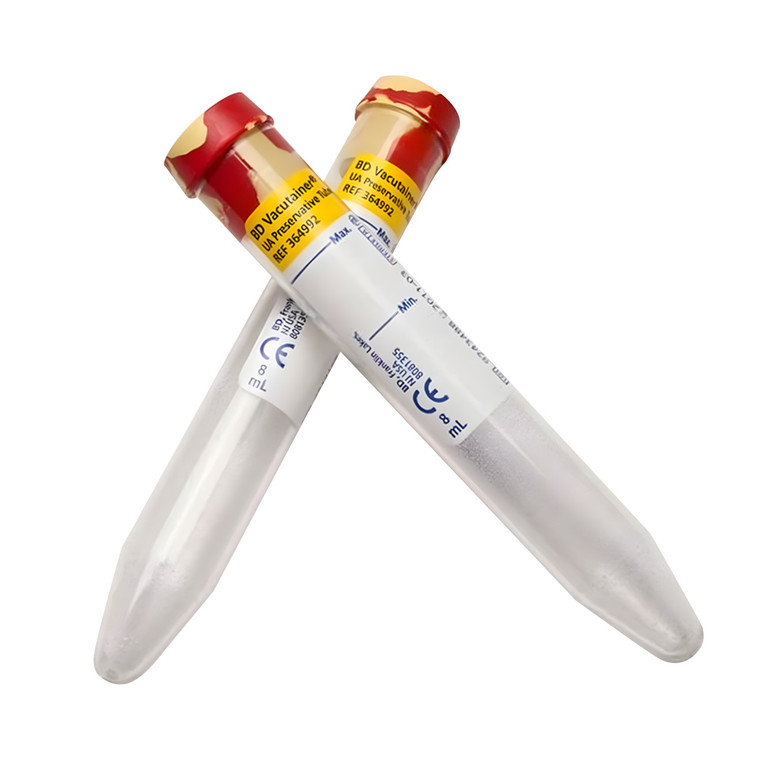 BD® 364992  Vacutainer™ Urinalysis Tube, 16 x 100mm, UA Preservative Plus Plastic Conical Bottom, 8mL Draw, 1000/Case
