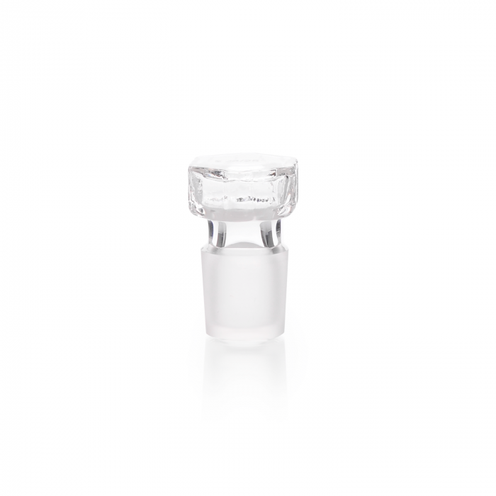 KIMBLE® Medium, Length, Hex Head, Hollow, Glass, Stoppers, 1/Case