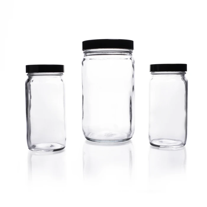 KIMBLE Clear Glass Straight-Sided Jars 5510448V-81