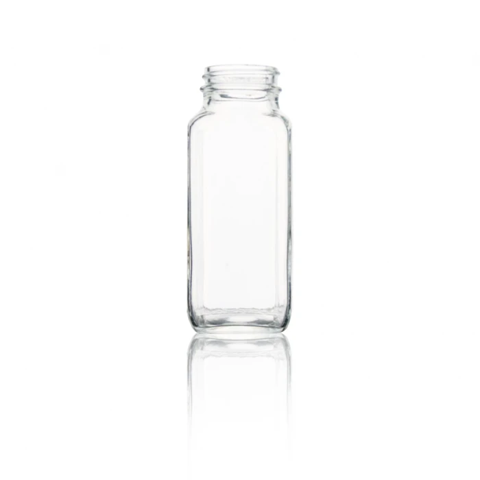 KIMBLE® Clear Glass French Square Bottles, Bulk Packs, Shrink Modules Without Caps