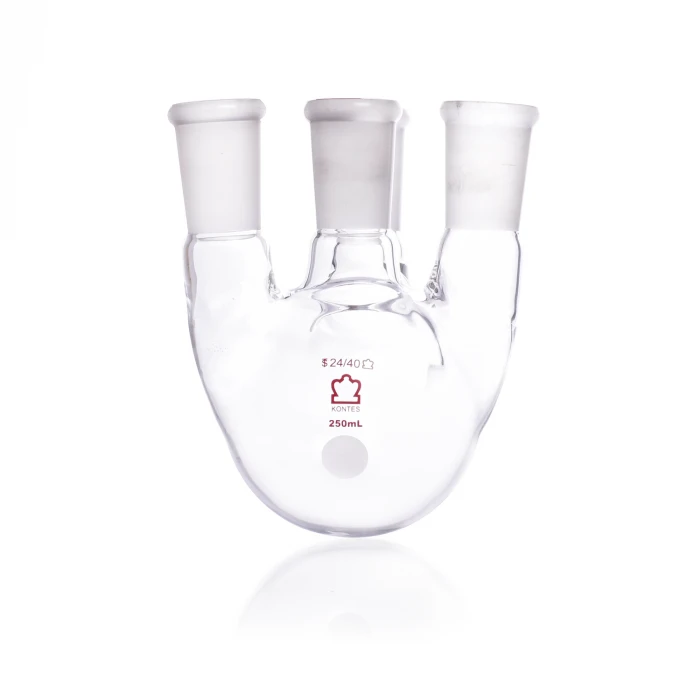 KIMBLE® KONTES® Four Vertical Neck Round Bottom Flask, 250 mL, 1/Case