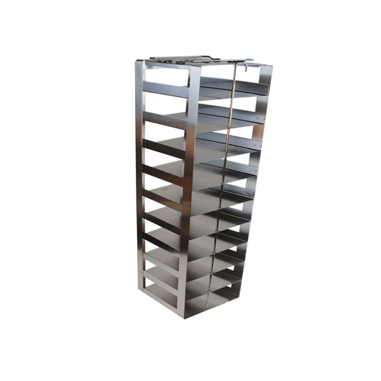 Stainless Steel Vertical Rack for SBS formatted boxes, Holds 10 boxes