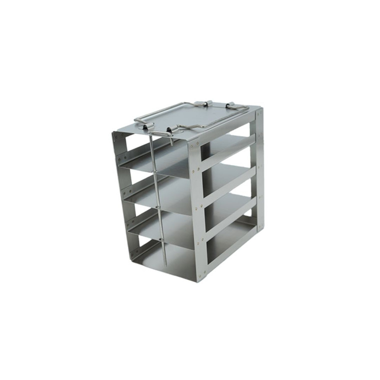 Vertical Freezer Rack for 25-Place Slide Boxes, Holds 4 boxes