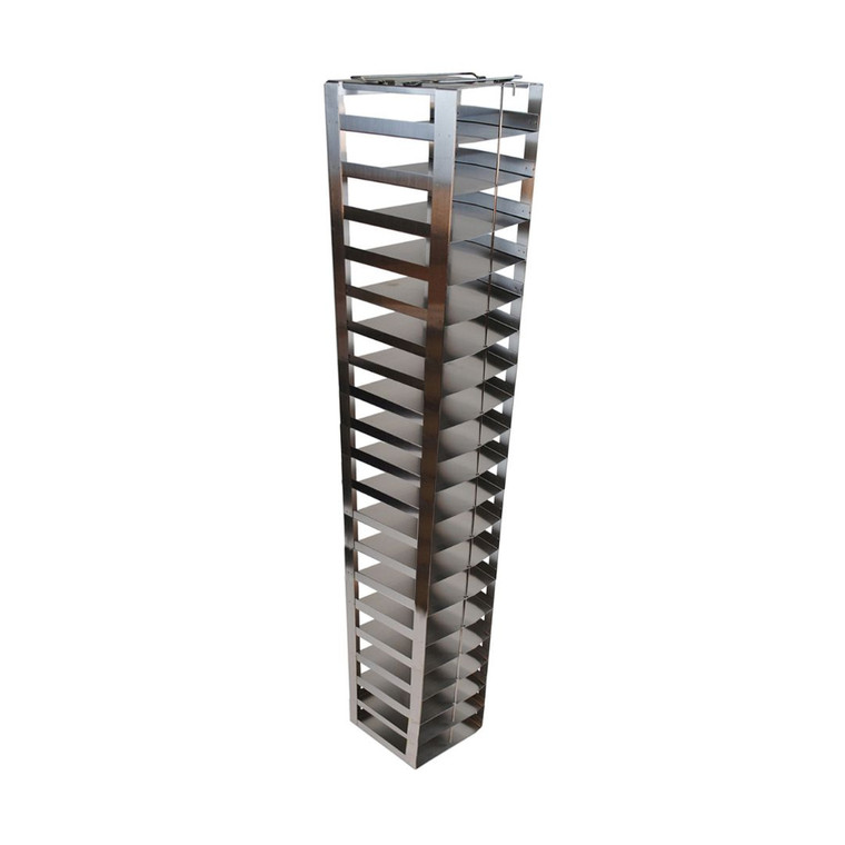 Vertical Freezer Rack for 25-Place Slide Boxes, Holds 20 boxes