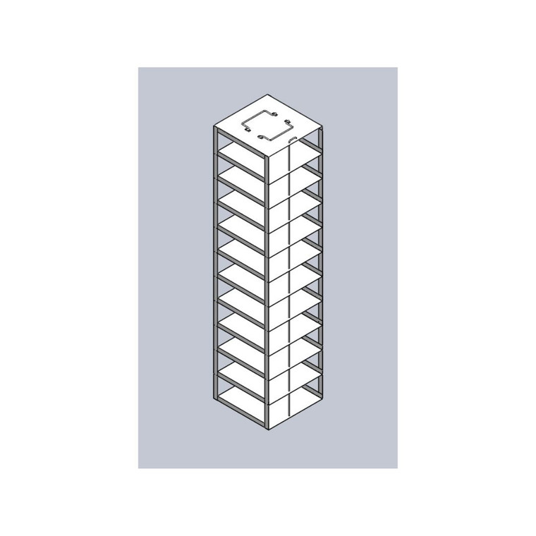 Vertical Rack for 96-Well Microtube Boxes, Holds 11 Boxes