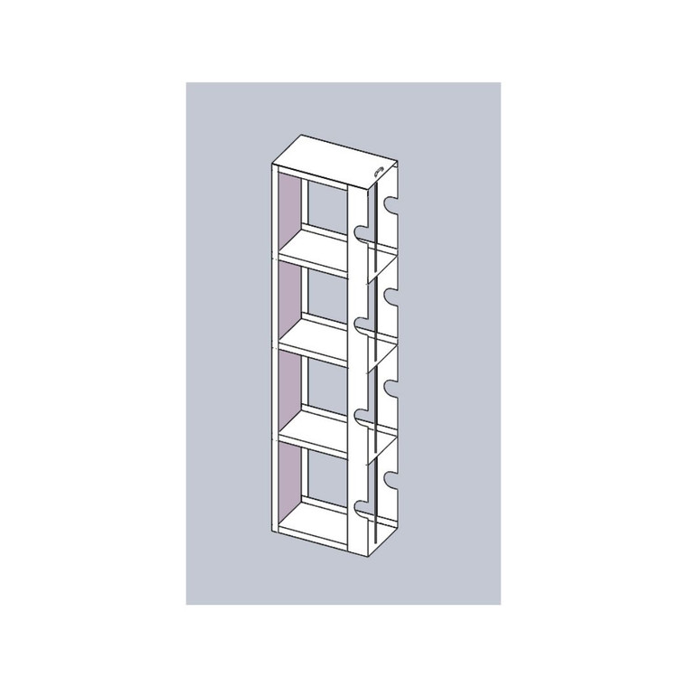 Vertical Freezer Half (Slim) Rack for 3" boxes, Holds 4 boxes
