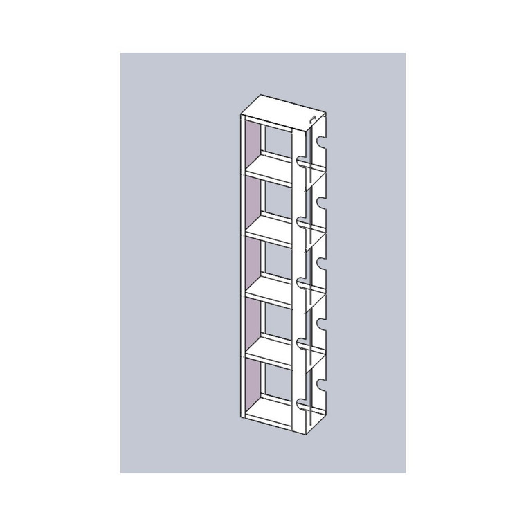 Vertical Freezer Half (Slim) Rack for 3" boxes, Holds 5 boxes