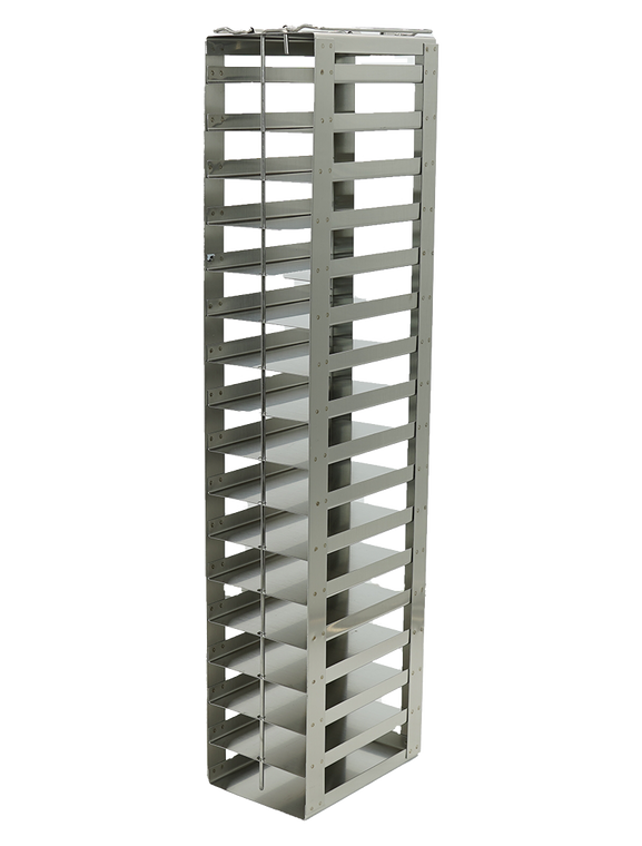 Vertical Freezer Rack for SBS Formatted Boxes, Holds 17 Boxes