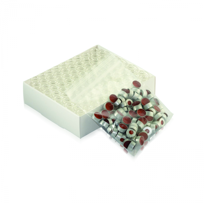 WHEATON® E-Z VIAL® 12 x 32mm Crimp Top Convenience Packs, Clear, 100/Case