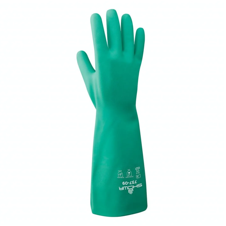 Showa™ 737 Chemical Resistant 15" Nitrile Gloves, 72/Cs