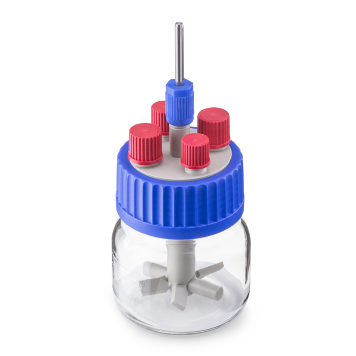 DURAN® GLS 80® Stirred Bottle Reactor Screw Cap, wide mouth, fits 250 mL bottles, 1/Case