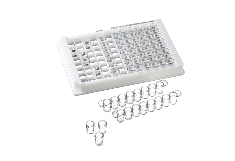 ASI™ Immunoplate (ELISA) Strip Single Well Plate, PS, Flat Bottom, 8 Well, 100/Cs