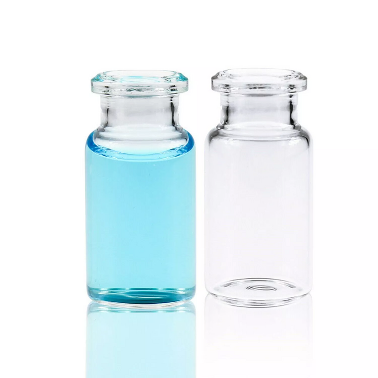 ASI™ 10mL Glass Crimp Top Headspace Vials, Beveled Finish, 100/Pk