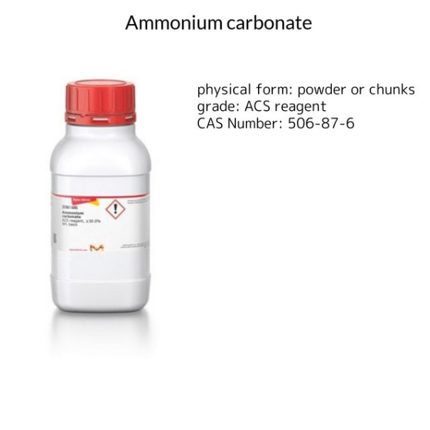 Ammonium carbonate, 1 X 500 g (207861-500G)