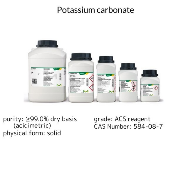 Potassium carbonate, 1 X 500 g (1049280500)