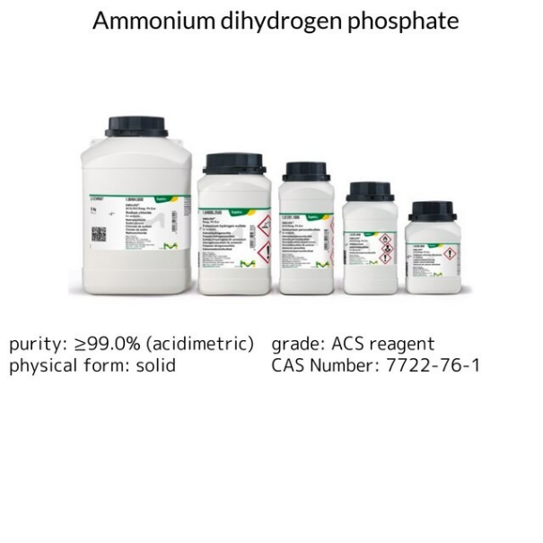 Ammonium dihydrogen phosphate, 1 X 500 g (1011260500)