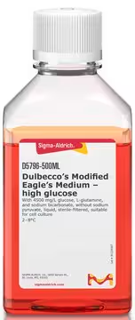 Dulbecco’s Modified Eagle’s Medium - high glucose, 24 X 500 mL (D5796-24X500ML)