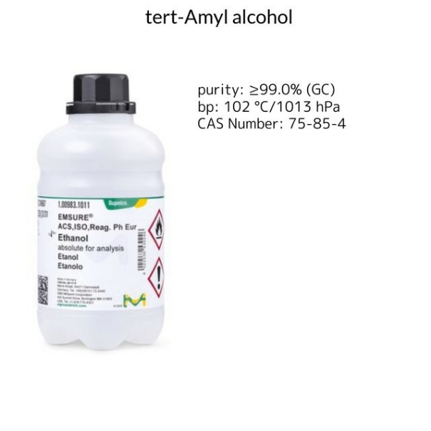 tert-Amyl alcohol, 1 X 1 L (8061931000)