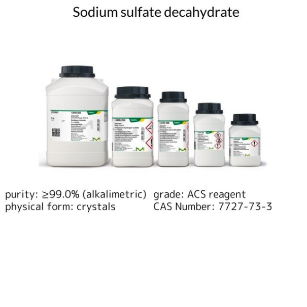 Sodium sulfate decahydrate, 1 kg (1066481000)
