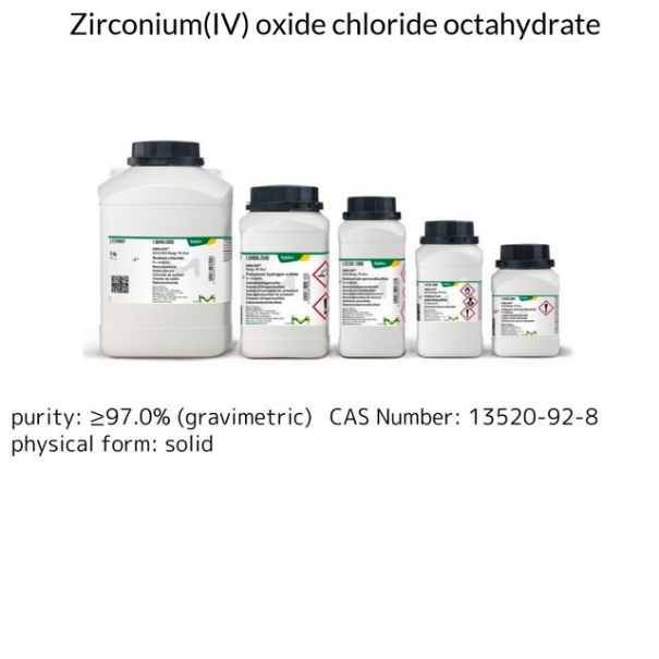 Zirconium(IV) oxide chloride octahydrate, 100 g (1089170100)