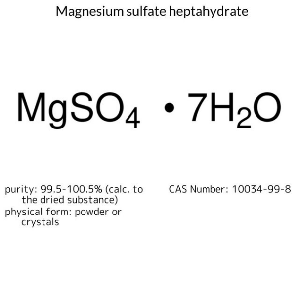 Magnesium sulfate heptahydrate, 1 X 1 kg (13142-1KG)