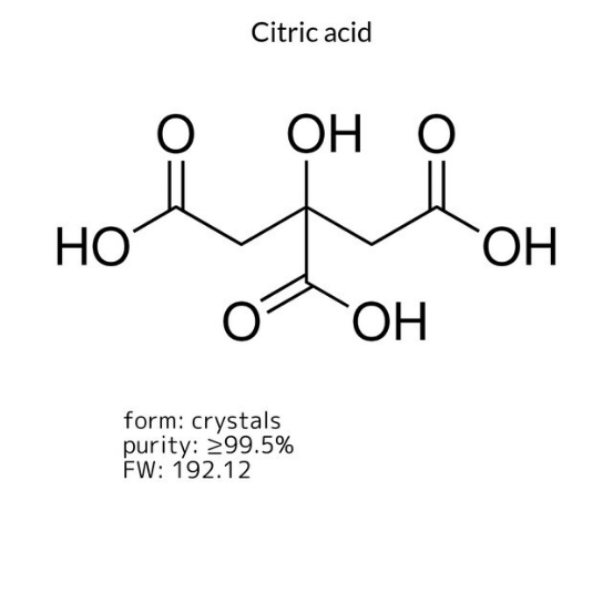 Citric acid, 1 X 2.5 kg (791725-2.5KG)