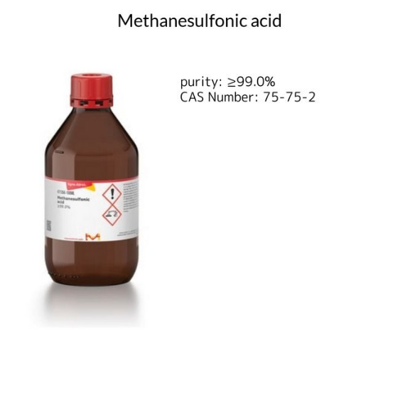Methanesulfonic acid, 1 X 500 mL (471356-500ML)