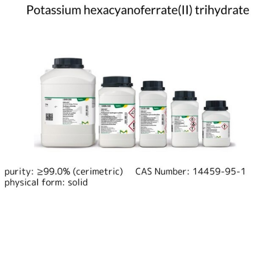 Potassium hexacyanoferrate(II) trihydrate, 1 X 1 kg (1049821000)