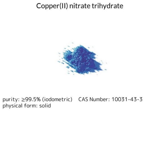 Copper(II) nitrate trihydrate, 1 X 1 kg (1027531000)