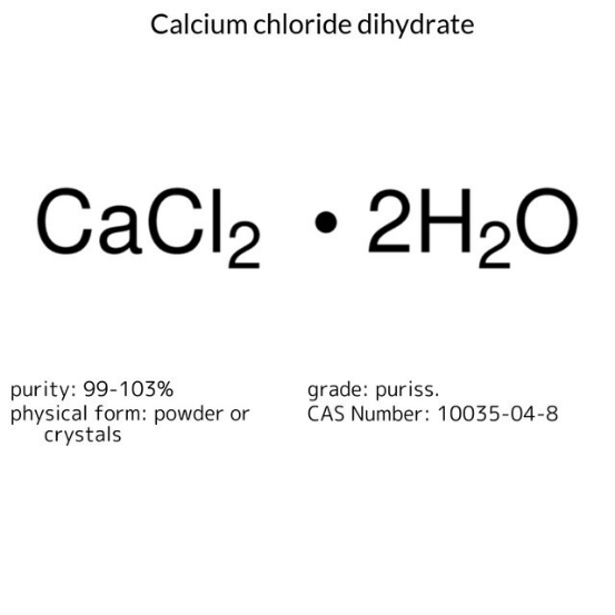 Calcium chloride dihydrate, 6 X 1 kg (12022-6X1KG)