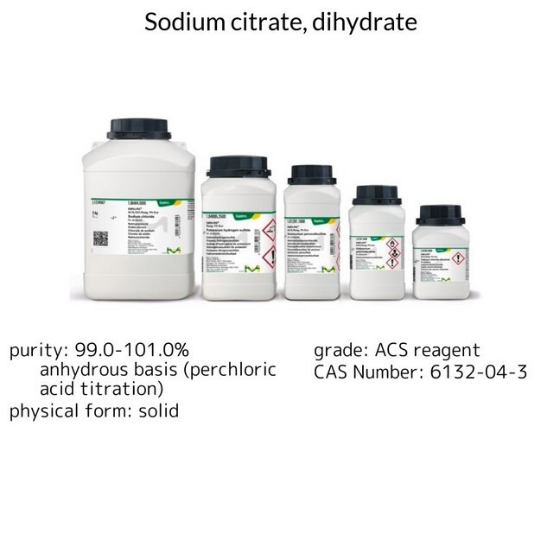 Sodium citrate, dihydrate, 1 X 25 kg (1064489025)