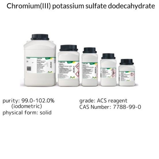 Chromium(III) potassium sulfate dodecahydrate, 1 X 250 g (1010360250)