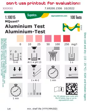 Aluminium Test, 1 X 100 tests (1100150001)