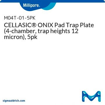 CELLASIC® ONIX Pad Trap Plate (4-chamber, trap heights 12 micron), 5pk, EA (M04T-01-5PK)