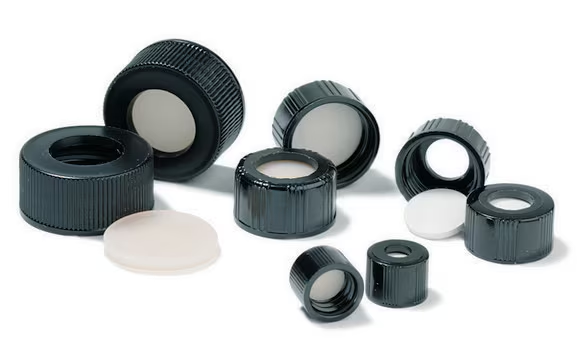 Assembled screw cap with hole with PTFE/silicone septum, 1 X 100 ea (27020)