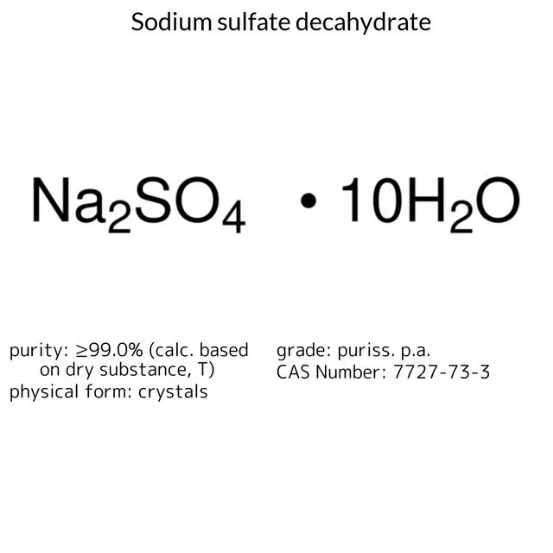 Sodium sulfate decahydrate, 1 X 1 kg (71970-1KG)