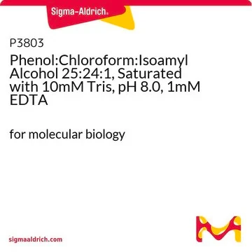 Phenol:Chloroform:Isoamyl Alcohol 25:24:1, Saturated with 10mM Tris, pH 8.0, 1mM EDTA, 1 X 100 mL (P3803-100ML)
