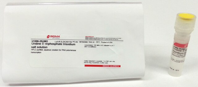Uridine 5′-triphosphate trisodium salt solution, 1 X 25 μmol (U1006-25UMO)