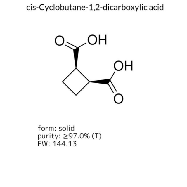 cis-Cyclobutane-1,2-dicarboxylic acid, 1 X 1 g (28682-1G)