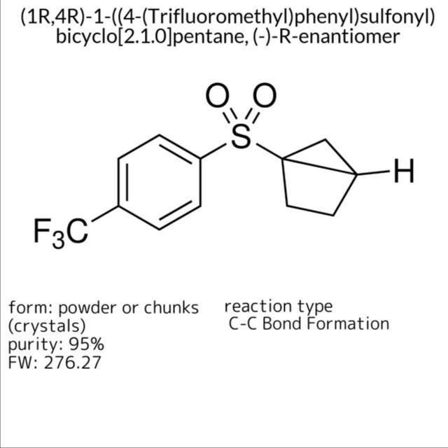 (1R,4R)-1-((4-(Trifluoromethyl)phenyl)sulfonyl)bicyclo[2.1.0]pentane, (-)-R-enantiomer, 1 X 250 mg (ALD00574-250MG)