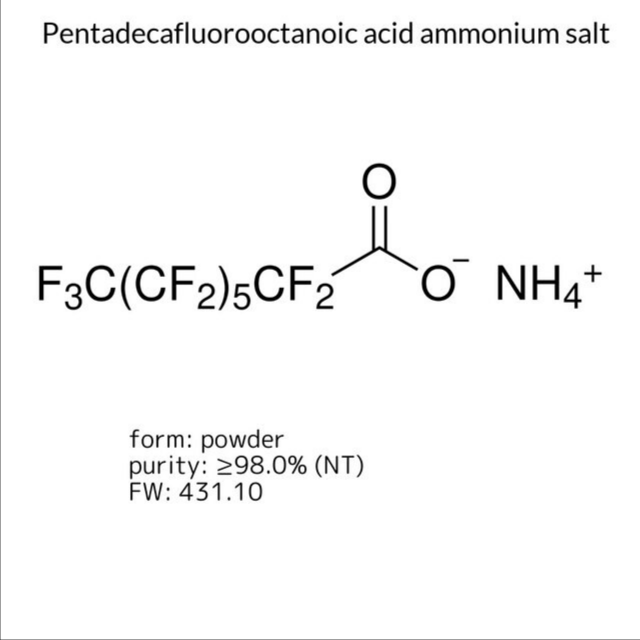 Pentadecafluorooctanoic acid ammonium salt, 1 X 50 g (77262-50G)