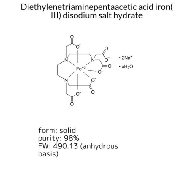 Diethylenetriaminepentaacetic acid iron(III) disodium salt hydrate, 1 X 25 g (274593-25G)