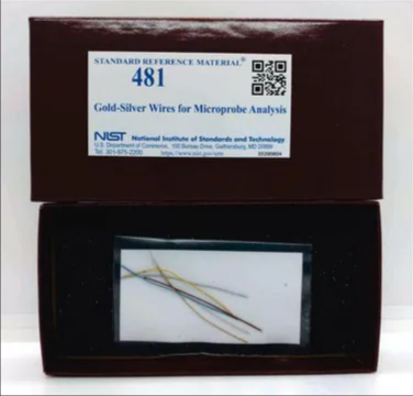 Gold-silver wires for microprobe analysis, 6 ea (NIST481)